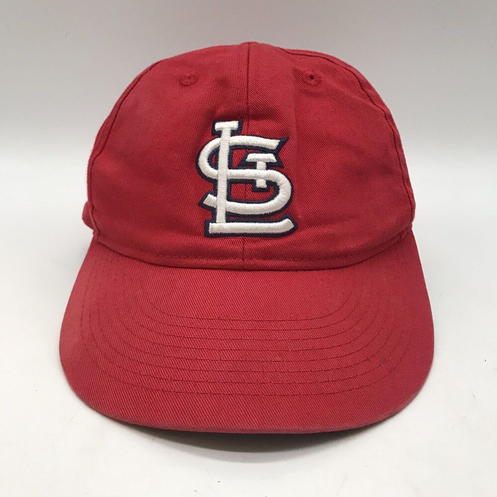 St. Louis Cardinals Team MLB Logo Ball Cap Youth OC Sports Red Twill Strapback